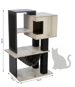 Trixie Kratzbaum CityStyle, grau/schwarz, ca. B58/H98/T38 cm