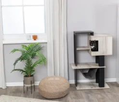 Trixie Kratzbaum CityStyle, grau/schwarz, ca. B58/H98/T38 cm
