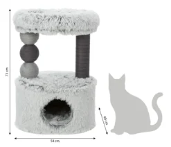 Trixie Kratzbaum Harvey, weiß/schwarz, ca. B54/H73/T40 cm