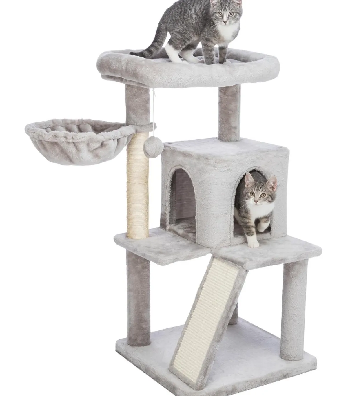 Trixie Kratzbaum Junior Pepito, grau, ca. B48/H98/T48 cm