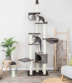 Trixie Kratzbaum Madrid, grau, ca. B68/H245-270/T44 cm