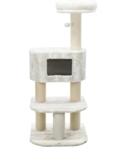 Trixie Kratzbaum Nelli, weiß/taupe, ca. B58/H140/T58 cm