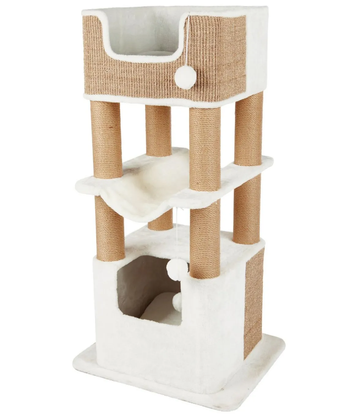 Trixie Kratzbaum XXL Lucano, weiß/taupe, ca. B58/H110/T48 cm