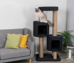 Trixie Kratzbaum XXL Teites, schwarz, ca. B75/H148/T58 cm