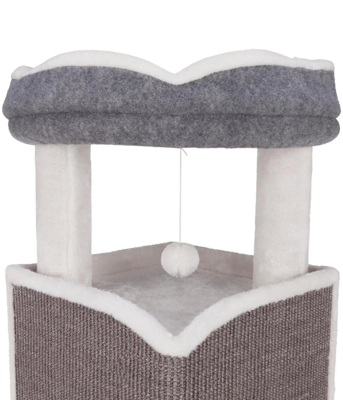 Trixie Kratzturm Cat Tower Arma, grau/weiß, ca. B38/H98/T38 cm