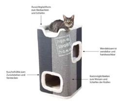 Trixie Kratzturm Jorge, anthrazit/lichtgrau, ca. B38/H78/T38 cm