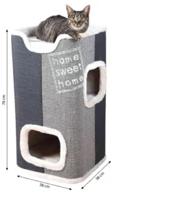 Trixie Kratzturm Jorge, anthrazit/lichtgrau, ca. B38/H78/T38 cm