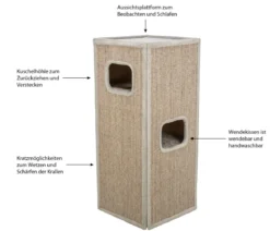 Trixie Kratzturm Juno, grau, ca. B45/H116/T45 cm