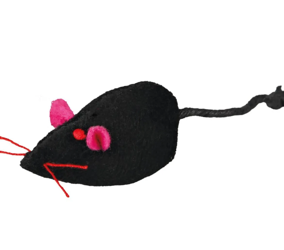 Trixie Mouse House, Set Plüschmäuse mit Katzenminze, 24-teilig