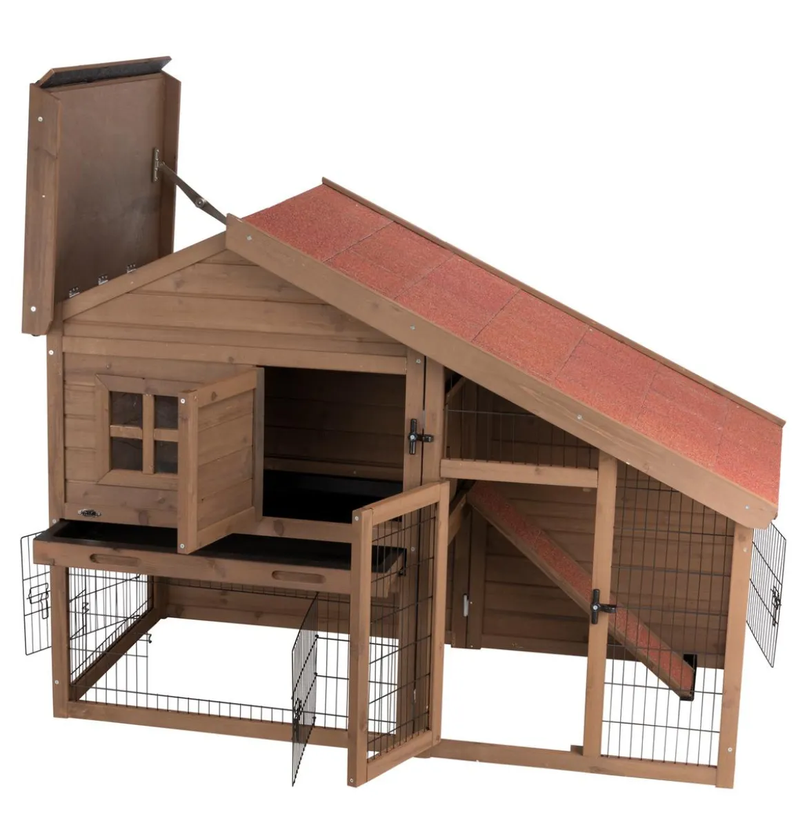 Trixie Natura Kleintierstall mit Freilaufgehege, ca. B151/H107/T80 cm