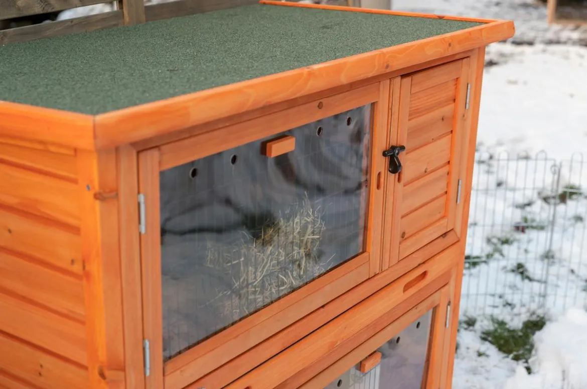 Trixie Natura Kleintierstall mit Wärmedämmung, ca. B116/H113/T65 cm