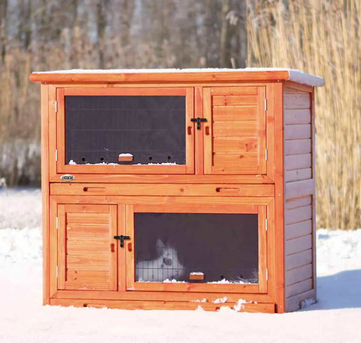 Trixie Natura Kleintierstall mit Wärmedämmung, ca. B116/H113/T65 cm