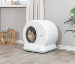 Trixie Selbstreinigende Katzentoilette, weiß, ca. B53/H55/T52 cm