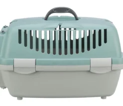 Trixie Transportbox Capri 1, grau/hellblau, ca. B48/H31/T32 cm