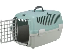 Trixie Transportbox Capri 1, grau/hellblau, ca. B48/H31/T32 cm