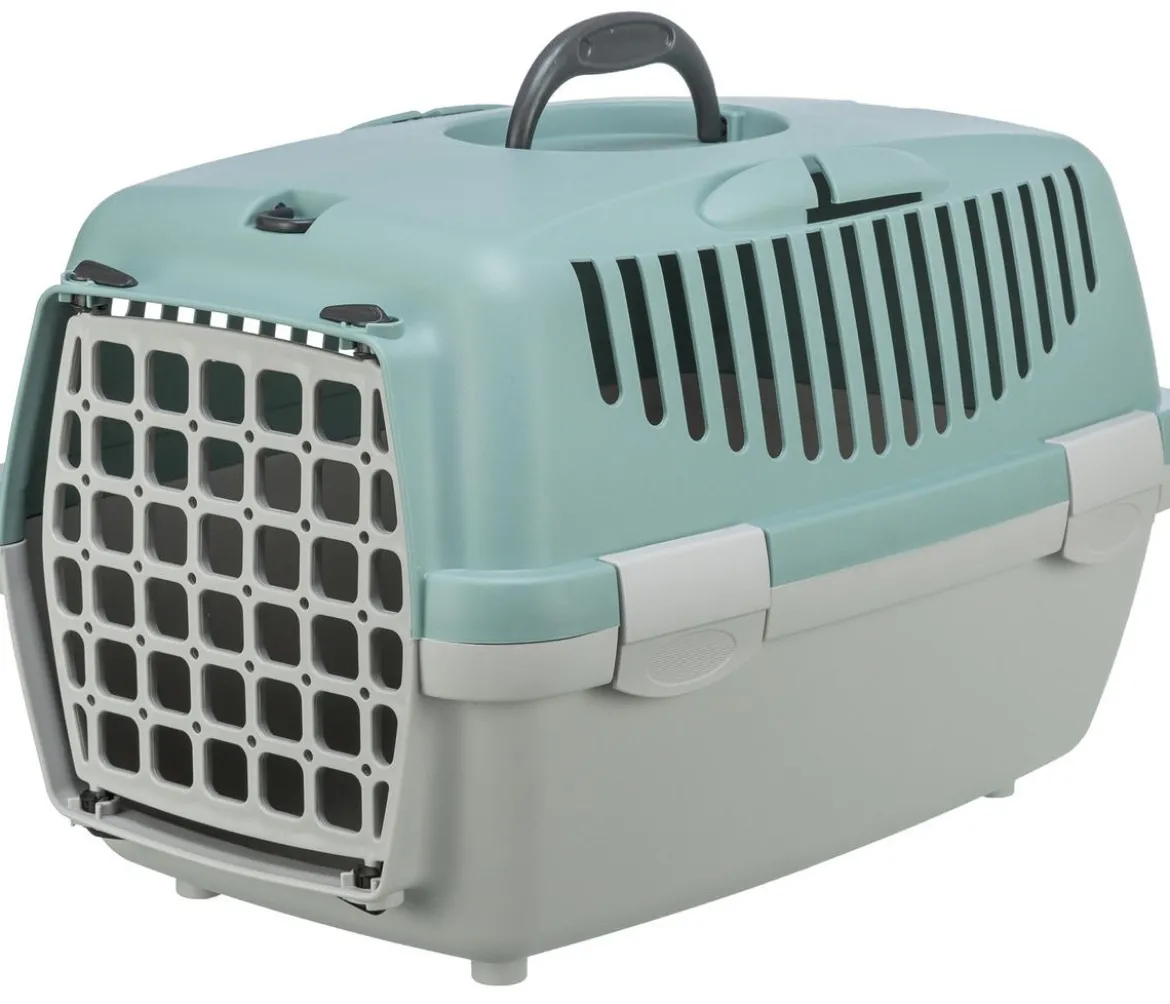Trixie Transportbox Capri 1, grau/hellblau, ca. B48/H31/T32 cm