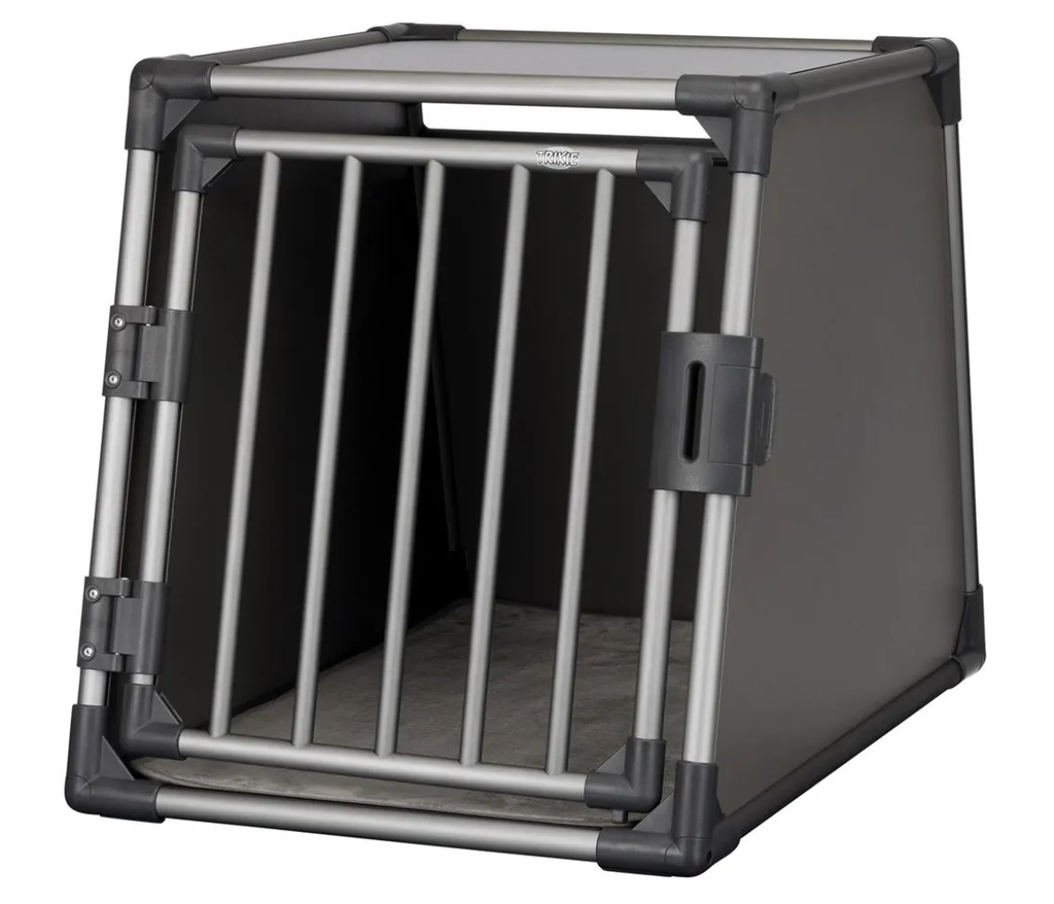 Trixie Transportbox für Hunde, Aluminium, grafit