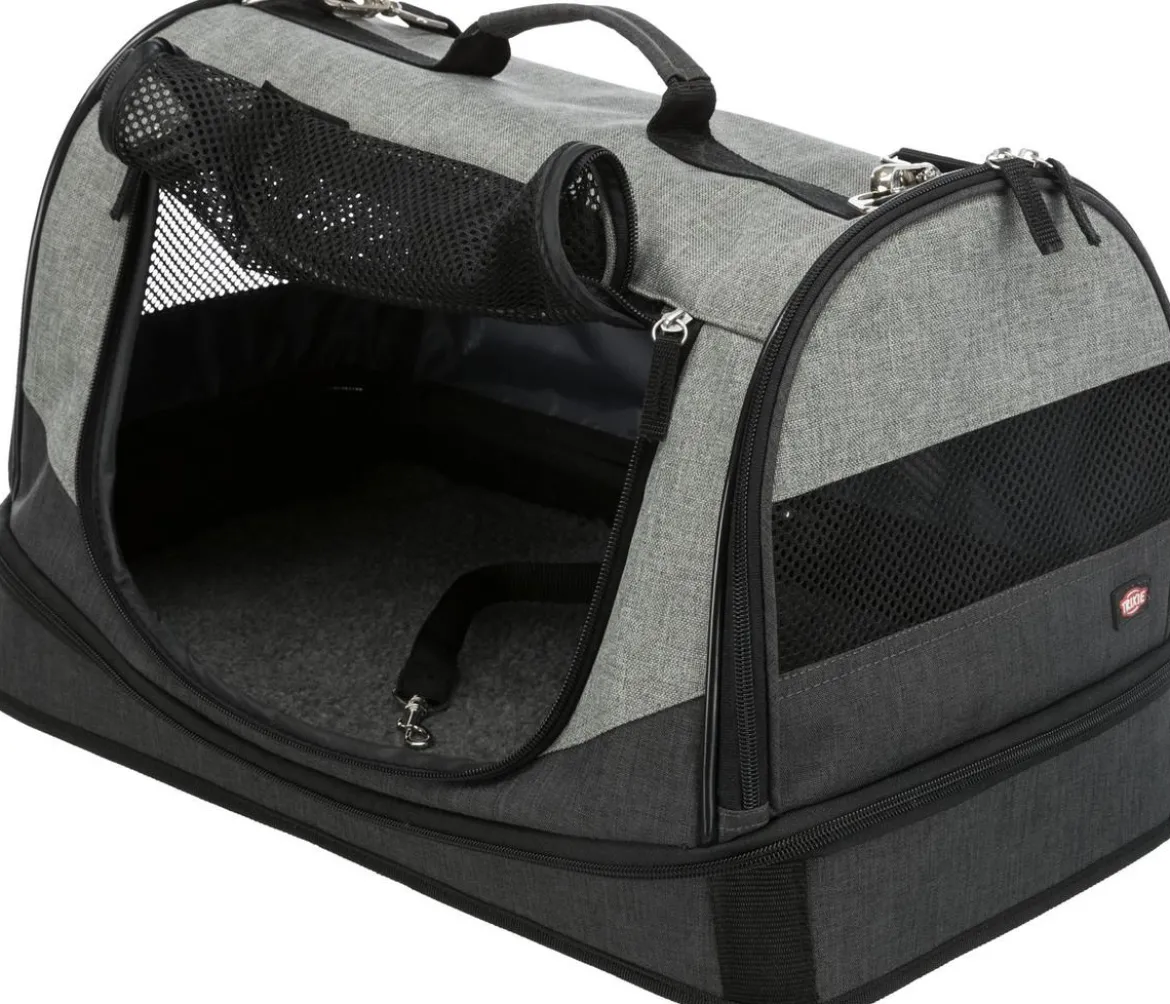 Trixie Transporttasche Holly, schwarz/grau, ca. B50/H30/T30 cm