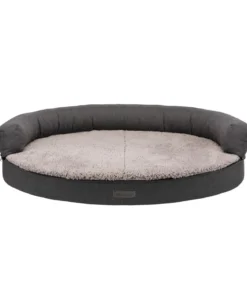 Trixie Vital Hundesofa Bendson, oval, dunkelgrau/hellgrau, ca. B100/T80 cm