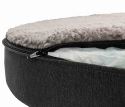 Trixie Vital Hundesofa Bendson, oval, dunkelgrau/hellgrau, ca. B100/T80 cm