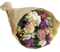 Trockenblumenbouquet Giardino, lila/natur