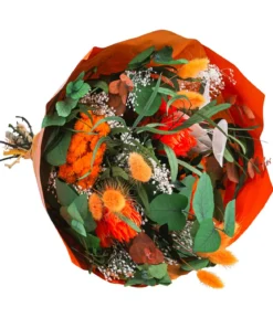 Trockenblumenbouquet Primavera, orange