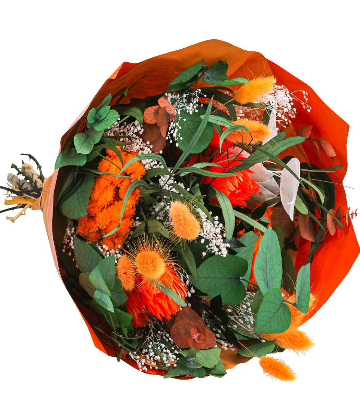Trockenblumenbouquet Primavera, orange