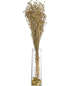Trockenblumenbund Flachs, gold