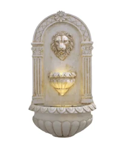 Ubbink Acqua Arte Polyresin-Wandbrunnen Assoro mit LED-Beleuchtung, ca. H80 cm