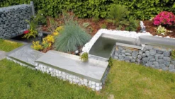 Ubbink Edelstahl-Bachlauf Wolga Ecke links, ca. B48/H4/T48 cm