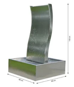 Ubbink Edelstahl-Gartenbrunnen Genova, ca. B60/H110/T60 cm