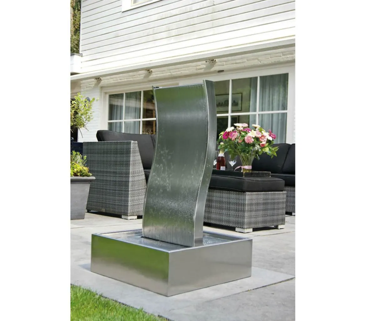 Ubbink Edelstahl-Gartenbrunnen Genova, ca. B60/H110/T60 cm