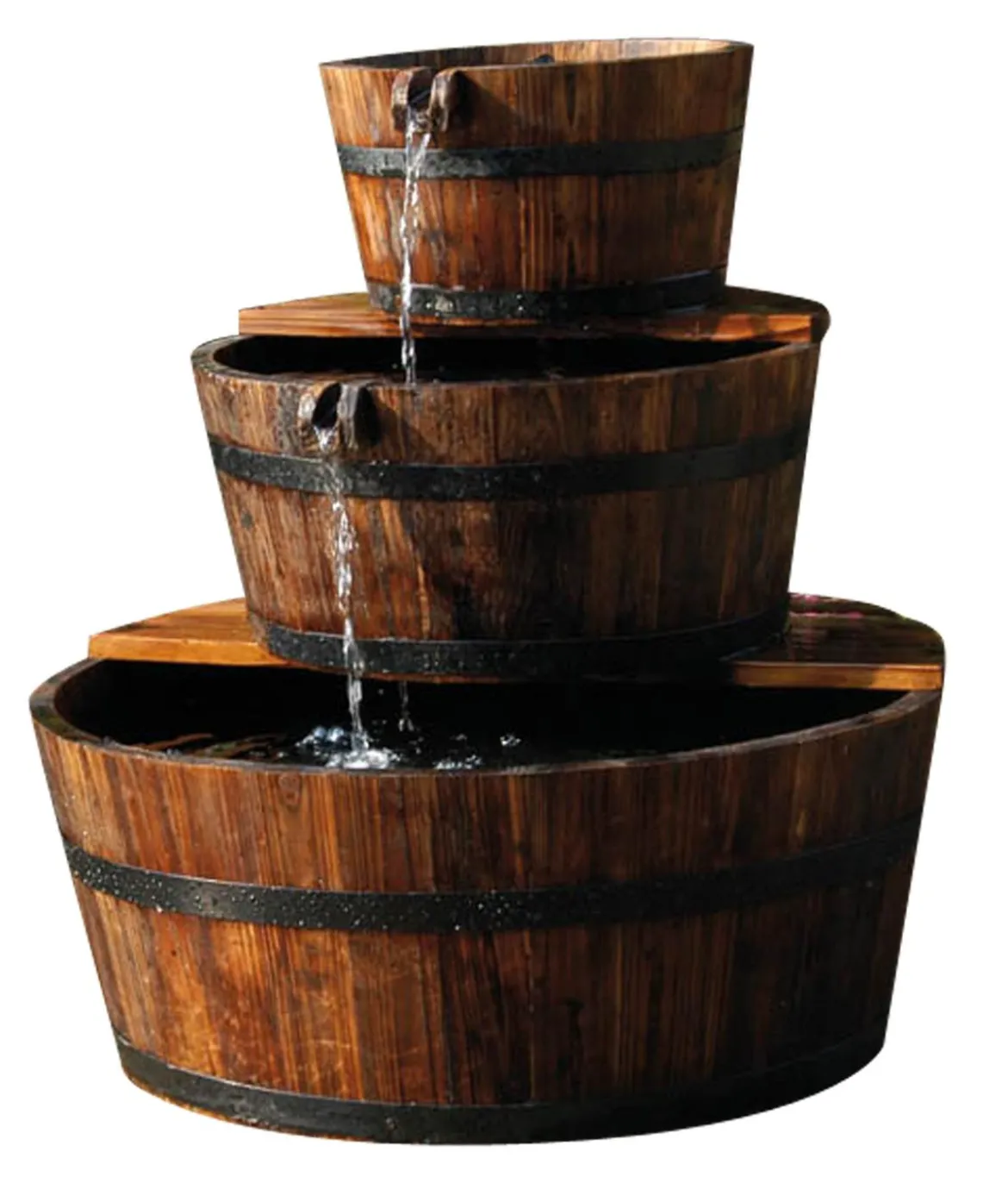 Ubbink Holz-Gartenbrunnen Edinburgh, Ø 59 x 72 cm