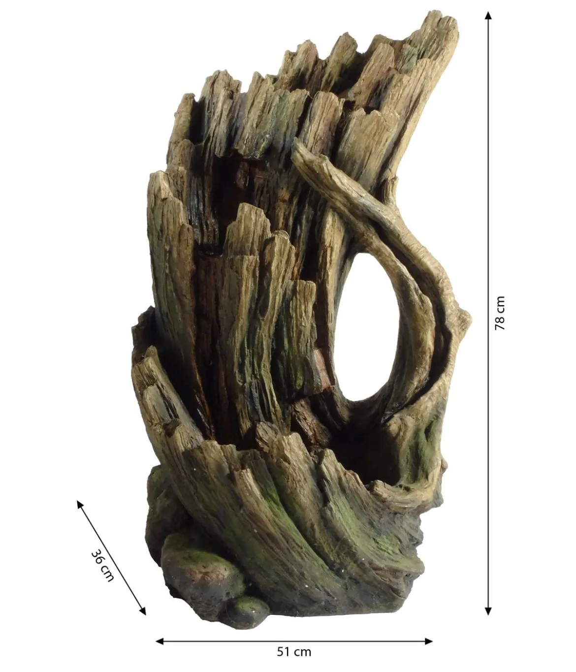Ubbink Polyresin-Gartenbrunnen Mini-Wasserfall Alcamo, ca. B51/H78/T36 cm