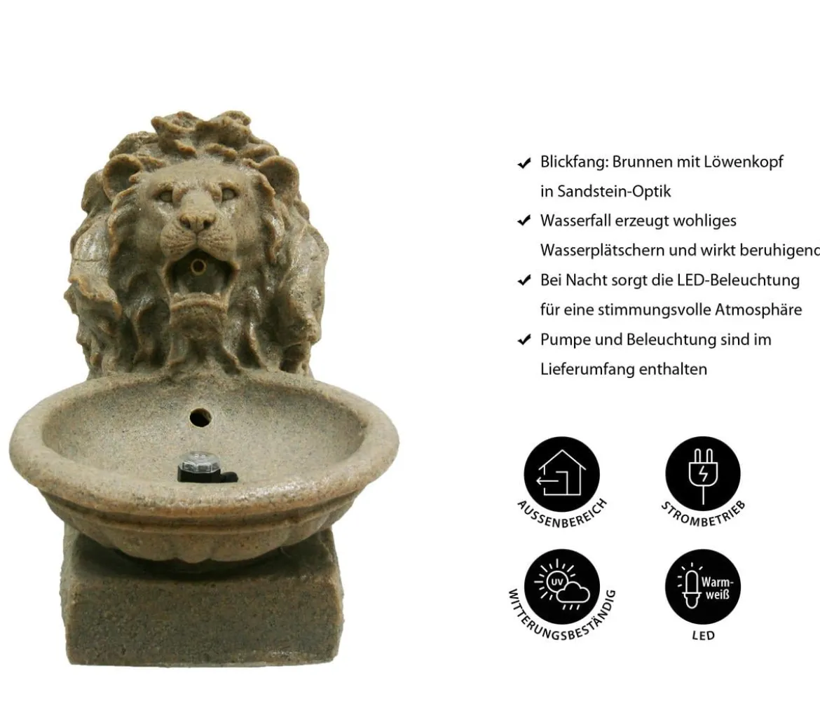 Ubbink Polyresin-Gartenbrunnen Basel, 38 x 45 x 52 cm