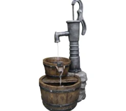 Ubbink Polyresin-Gartenbrunnen-Set Las Vegas, 42 x 36,5 x 80,5 cm