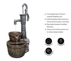 Ubbink Polyresin-Gartenbrunnen-Set Las Vegas, 42 x 36,5 x 80,5 cm