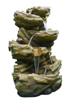 Ubbink Polyresin-Gartenbrunnen Wasserfall Sedona, ca. B77/H134/T55 cm