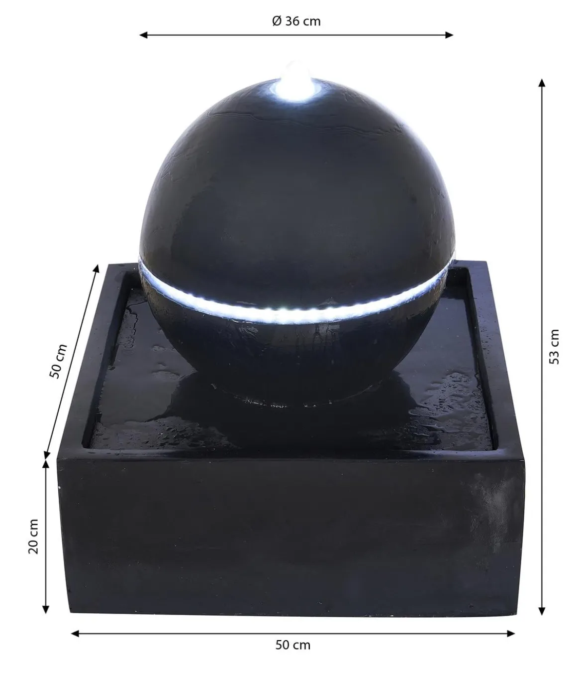Ubbink Polyresin-Gartenbrunnen Acqua Arte Tripoli, ca. H53 cm