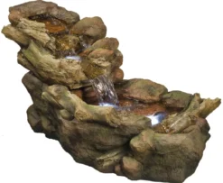 Ubbink Polyresin-Gartenbrunnen Wasserfall Aspen, ca. B50/H50/T105 cm