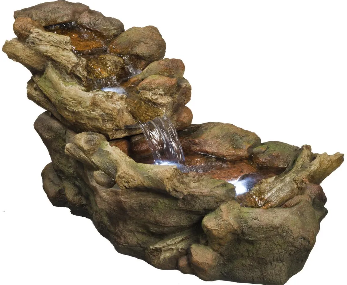 Ubbink Polyresin-Gartenbrunnen Wasserfall Aspen, ca. B50/H50/T105 cm
