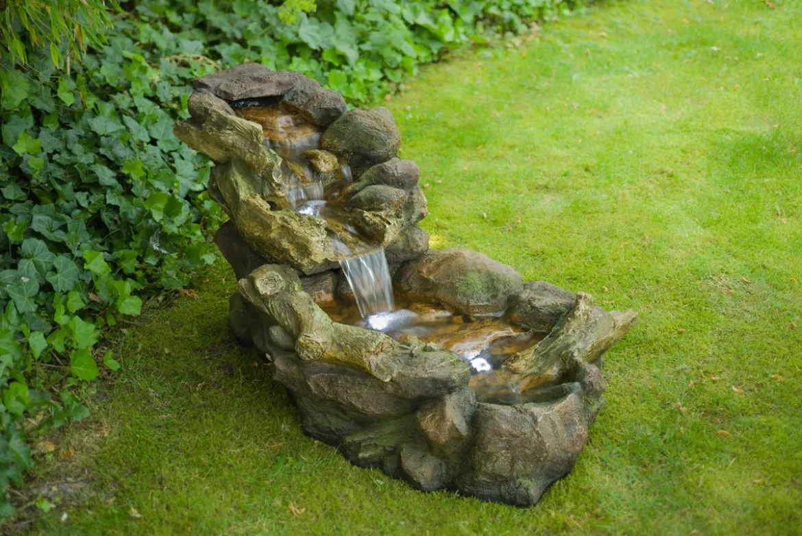 Ubbink Polyresin-Gartenbrunnen Wasserfall Aspen, ca. B50/H50/T105 cm