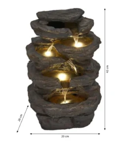 Ubbink Polyresin-Gartenbrunnen Acqua Arte Miras, ca. H42 cm
