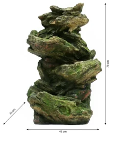 Ubbink Polyresin-Gartenbrunnen Mini-Wasserfall Vernier, ca. B46/H78/T36 cm
