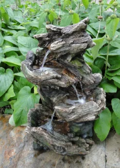 Ubbink Polyresin-Gartenbrunnen Mini-Wasserfall Vernier, ca. B46/H78/T36 cm