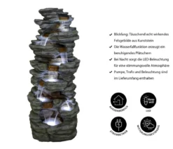 Ubbink Polyresin-Gartenbrunnen Acqua Arte Corte, ca. H201 cm
