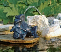 Ubbink Polystone-Wasserspeier zwei Frösche, ca. B25,5/H20/T19 cm
