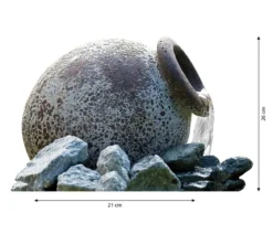 Ubbink Terrakotta-Gartenbrunnen Orange, 31 x 21 x 26 cm