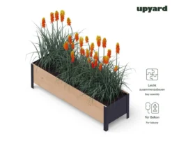 Upyard Holz-Pflanzkasten ModernBox, ca. B118/H32/T36 cm
