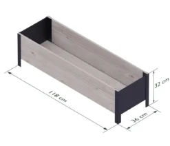 Upyard Holz-Pflanzkasten ModernBox, ca. B118/H32/T36 cm